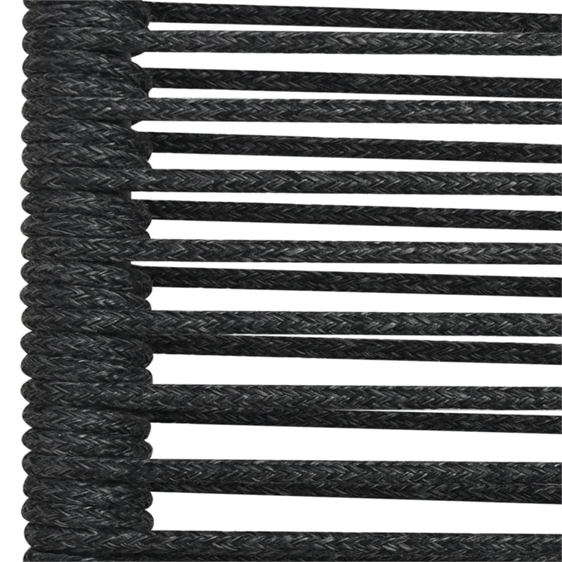 Afuera Living Cotton Rope & Powder-Coated Steel Garden Dining Set in Black