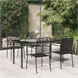 Afuera Living Cotton Rope & Powder-Coated Steel Garden Dining Set in Black