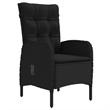 Afuera Living PE Rattan/Powder-Coated Steel/Glass Garden Dining Set in Black