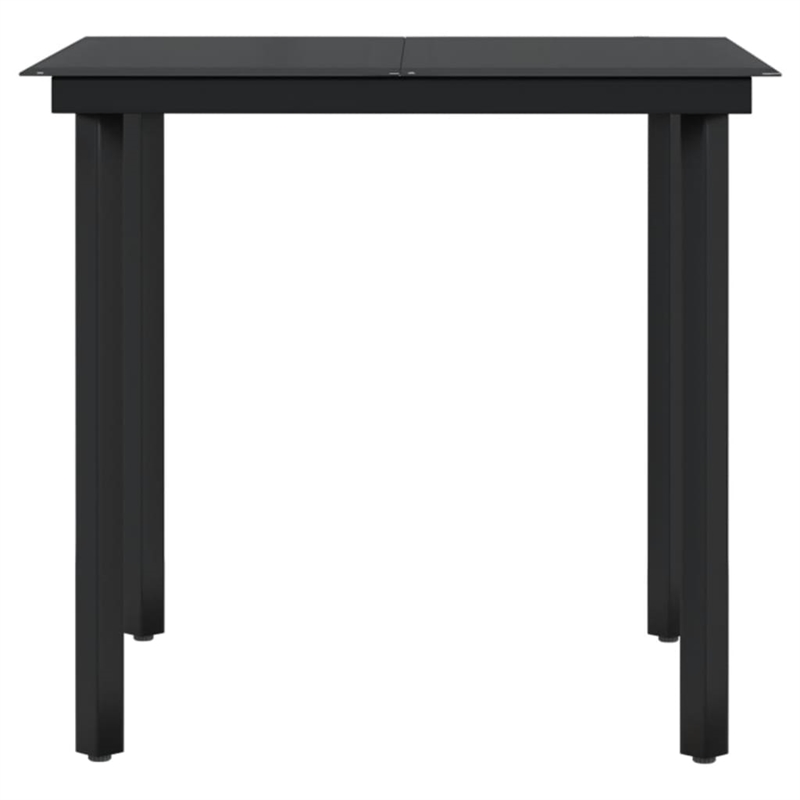 Afuera Living Poly Rattan Medium Removable Covers Garden Dining Set in Black