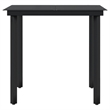 Afuera Living Poly Rattan Medium Removable Covers Garden Dining Set in Black