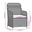 Afuera Living Poly Rattan Medium Removable Covers Garden Dining Set in Black