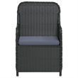 Afuera Living Poly Rattan Medium Removable Covers Garden Dining Set in Black