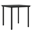 Afuera Living Poly Rattan Medium Removable Covers Garden Dining Set in Black