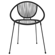 Afuera Living Powder-Coated Steel & PVC Rattan Stackable Dining Set in Black