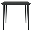 Afuera Living Powder-Coated Steel & PVC Rattan Stackable Dining Set in Black