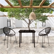 Afuera Living Powder-Coated Steel & PVC Rattan Stackable Dining Set in Black