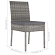 Afuera Living Dining Set in Gray Poly Rattan Small Durable Garden Dining Set