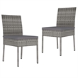 Afuera Living Dining Set in Gray Poly Rattan Small Durable Garden Dining Set