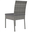 Afuera Living Dining Set in Gray Poly Rattan Small Durable Garden Dining Set