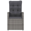 Afuera Living Outdoor Dining Set in Gray PE Rattan Large Adjustable Armrests