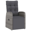 Afuera Living Outdoor Dining Set in Gray PE Rattan Large Adjustable Armrests