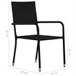 Afuera Living PE Rattan/Powder-Coated Steel/Glass Garden Dining Set in Black