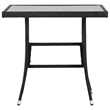 Afuera Living PE Rattan/Powder-Coated Steel/Glass Garden Dining Set in Black