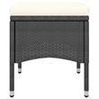 Afuera Living Garden Dining Set in Black Poly Rattan Small Breathable Design