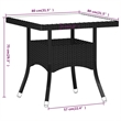 Afuera Living Garden Dining Set in Black Poly Rattan Small Breathable Design