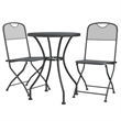 Afuera Living Expanded Metal Mesh With E-Coating Dining Set in Anthracite/Gray
