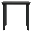 Afuera Living Poly Rattan/Powder-Coated Steel/Glass Garden Dining Set in Black