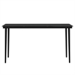 Afuera Living Poly Rattan/Powder-Coated Steel/Glass Garden Dining Set in Black