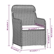 Afuera Living Poly Rattan/Powder-Coated Steel/Glass Garden Dining Set in Black