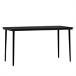 Afuera Living Poly Rattan/Powder-Coated Steel/Glass Garden Dining Set in Black