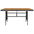 Afuera Living PE Rattan & Solid Acacia Wood Compact Outdoor Dining Set in Gray