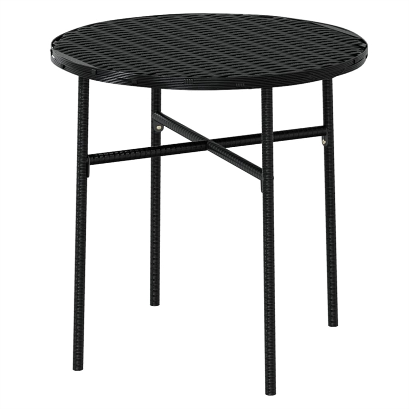 Afuera Living PE Rattan Compact Garden Dining Set in Black with Removable Covers
