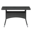 Afuera Living Garden Dining Set in Black Poly Rattan Standard Removable Covers