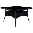 Afuera Living Dining Set in Black and Brown Poly Rattan Large Removable Covers