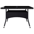 Afuera Living Dining Set in Black and Brown Poly Rattan Large Removable Covers