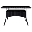 Afuera Living Dining Set in Black and Brown Poly Rattan Large Removable Covers
