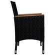 Afuera Living Dining Set in Black and Brown Poly Rattan Large Removable Covers