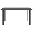 Afuera Living 5 Piece PVC Rattan/Powder-Coated Steel/Glass Dining Set in Black