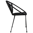 Afuera Living 3-Piece Dining Set in Black PVC Rattan/Powder-Coated Steel/Glass