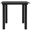 Afuera Living 3-Piece Dining Set in Black PVC Rattan/Powder-Coated Steel/Glass
