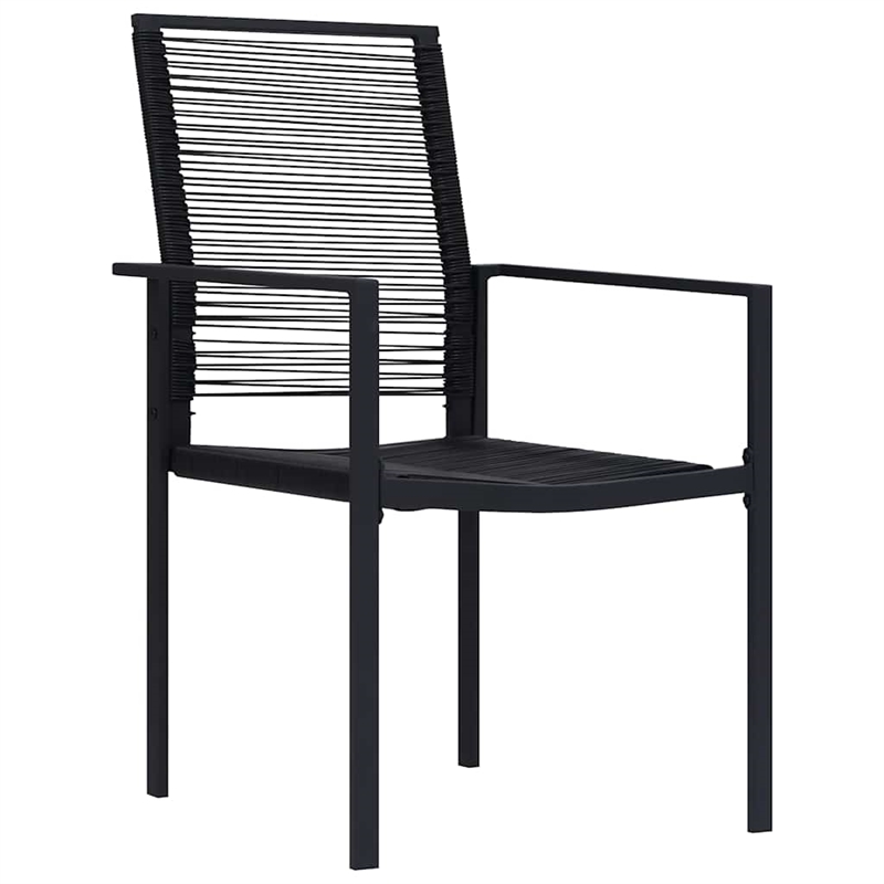 Afuera Living Black Powder-Coated Steel Large Durable Dining Set