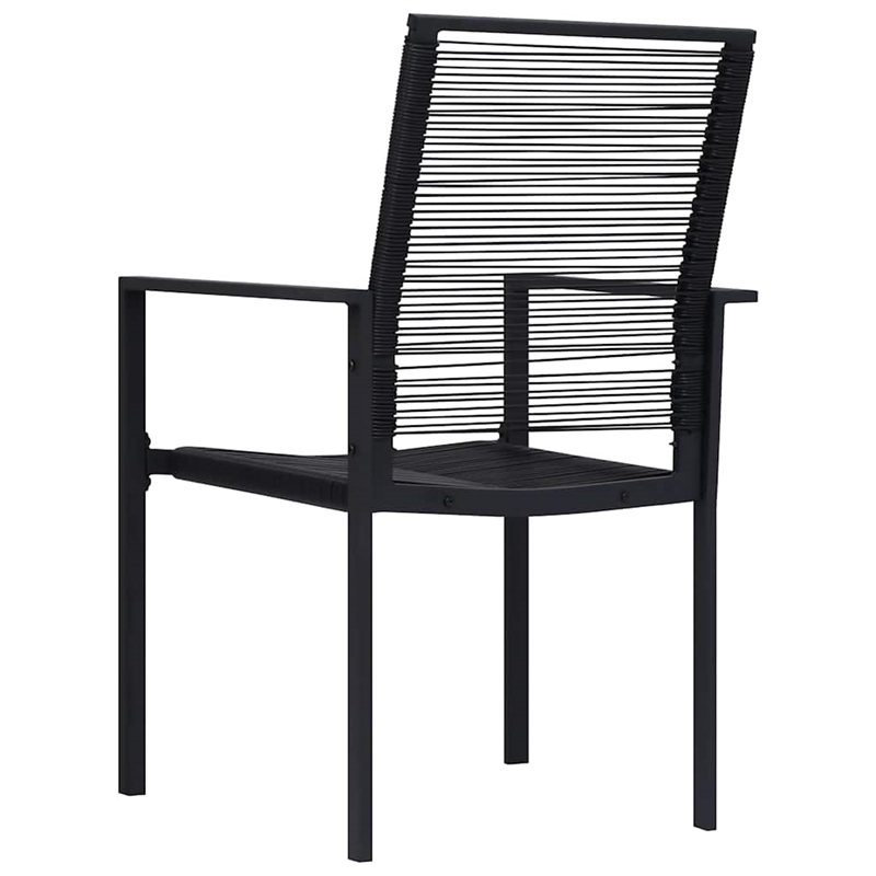 Afuera Living Black Powder-Coated Steel Large Durable Dining Set