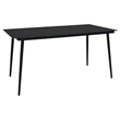 Afuera Living Black Powder-Coated Steel Large Durable Dining Set