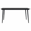 Afuera Living Black Powder-Coated Steel Large Durable Dining Set
