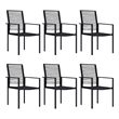 Afuera Living Black Powder-Coated Steel Large Durable Dining Set