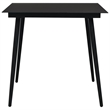 Afuera Living PVC Rattan/Powder-Coated Steel/Glass 3-Piece Dining Set in Black