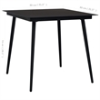 Afuera Living PVC Rattan/Powder-Coated Steel/Glass Compact Dining Set in Black