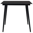 Afuera Living PVC Rattan/Powder-Coated Steel/Glass Compact Dining Set in Black