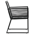 Afuera Living PVC Rattan/Powder-Coated Steel/Glass Compact Dining Set in Black