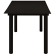 Afuera Living 7-Piece Dining Set in Black Glass/Powder-Coated Steel/PVC Rattan