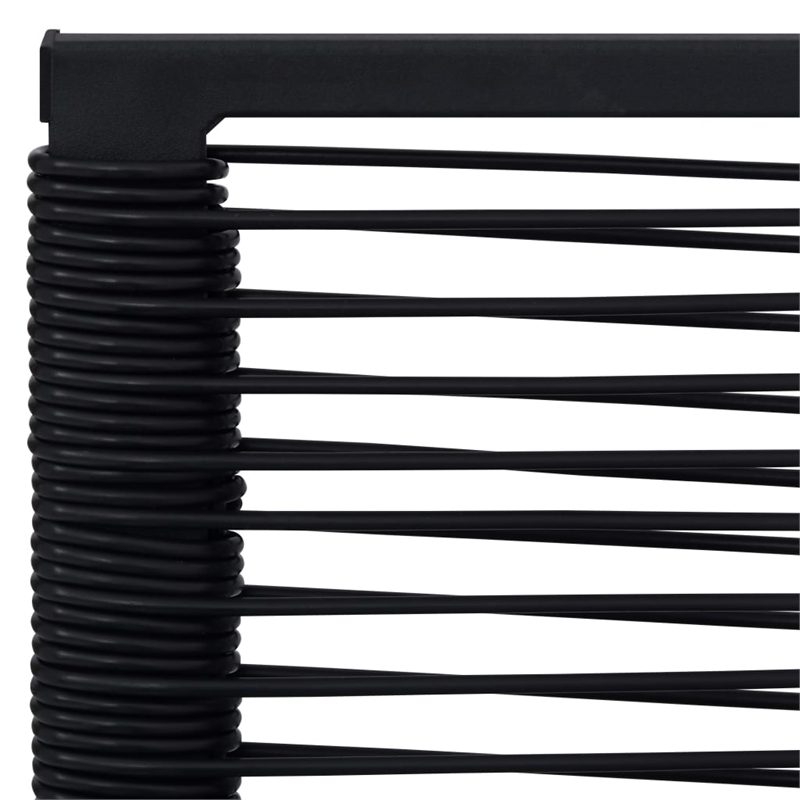 Afuera Living 7-Piece Dining Set in Black Glass/Powder-Coated Steel/PVC Rattan