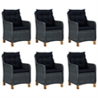Afuera Living Outdoor Dining Set in Dark Gray Rattan Large Outdoor Dining Set