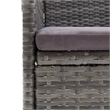 Afuera Living Dining Set in Gray with Rattan/Tempered Glass/Powder-Coated Steel