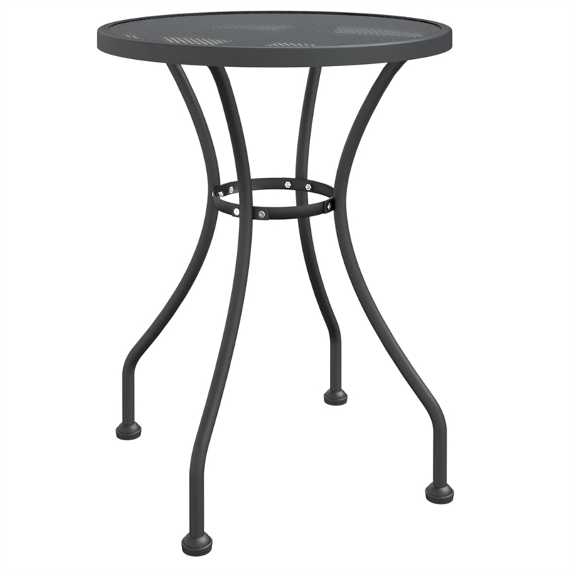Afuera Living Expanded Metal Mesh Compact Foldable Dining Set in Charcoal/Gray