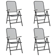 Afuera Living Expanded Metal Mesh Compact Foldable Dining Set in Charcoal/Gray